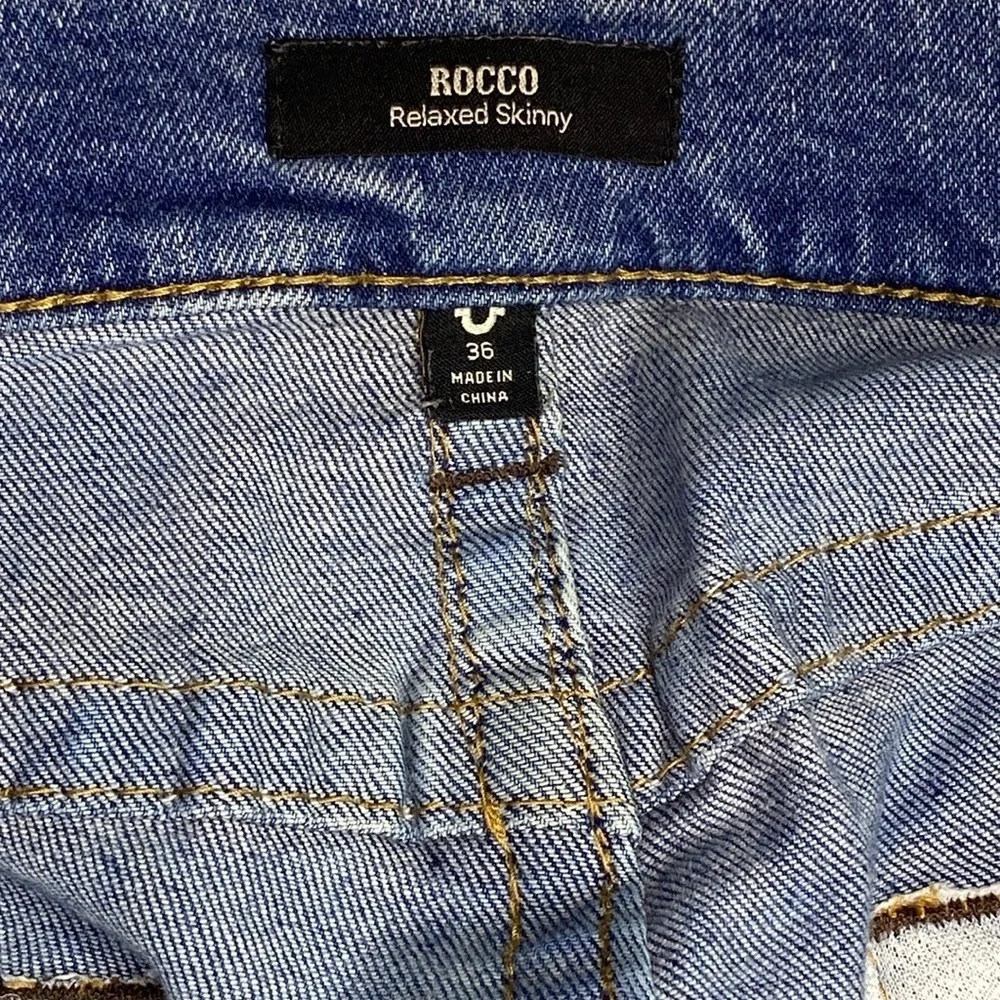 True Religion 'Rocco' Relaxed Skinny Denim Jeans in a Light Wash (36W x 34L)
